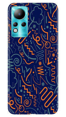 Line Art Baground Mobile Back Case for Infinix Note 11 (Design - 26)