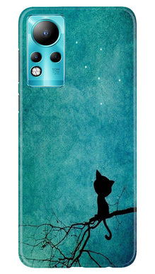Moon cat Mobile Back Case for Infinix Note 11 (Design - 70)