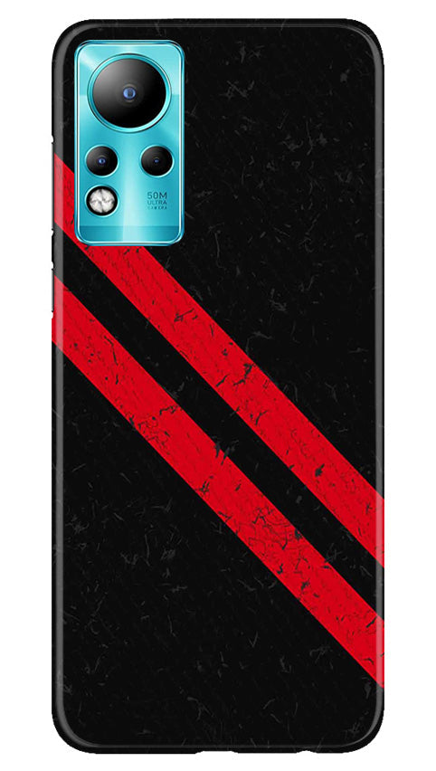 Black Red Pattern Mobile Back Case for Infinix Note 11 (Design - 332)