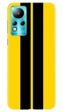 Black Yellow Pattern Mobile Back Case for Infinix Note 11 (Design - 336)