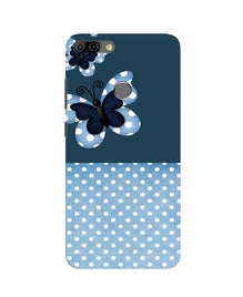 White dots Butterfly Mobile Back Case for Infinix Hot 6 Pro (Design - 31)