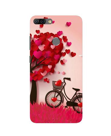 Red Heart Cycle Case for Infinix Hot 6 Pro (Design No. 222)