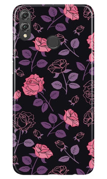 Rose Black Background Mobile Back Case for Infinix Hot 7 Pro (Design - 27)
