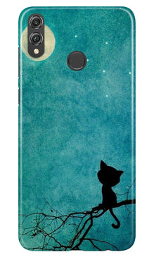 Moon cat Mobile Back Case for Infinix Hot 7 Pro (Design - 70)
