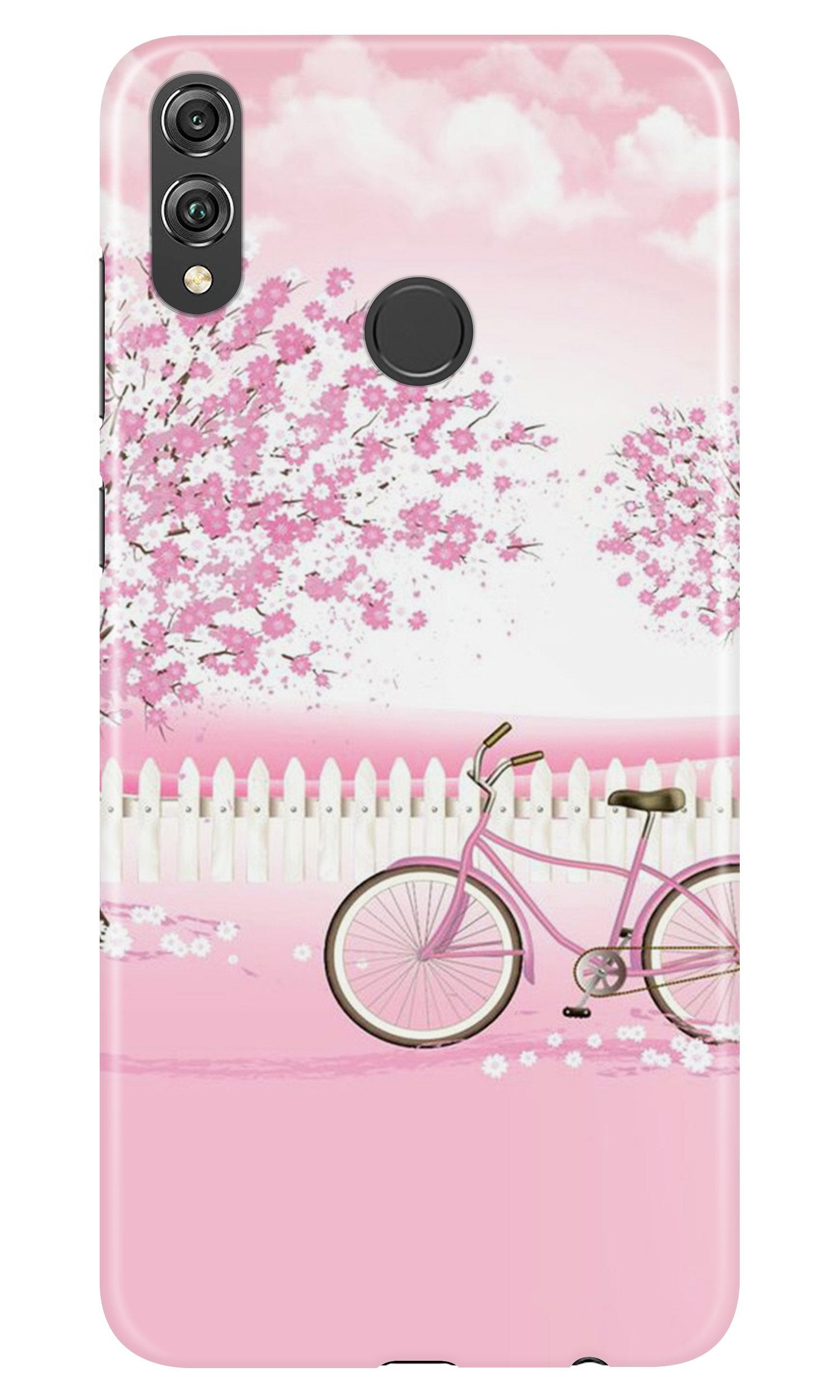 Pink Flowers Cycle Case for Infinix Hot 7 Pro(Design - 102)