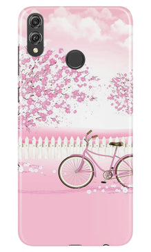 Pink Flowers Cycle Mobile Back Case for Infinix Hot 7 Pro  (Design - 102)