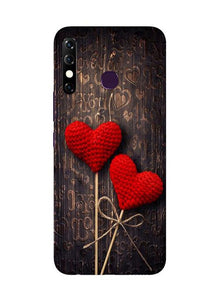 Red Hearts Mobile Back Case for Infinix Hot 8 (Design - 80)