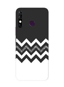 Black white Pattern2Mobile Back Case for Infinix Hot 8 (Design - 83)