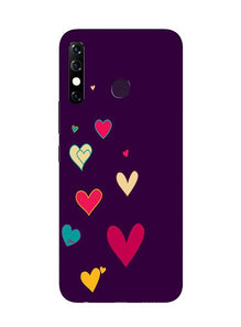 Purple Background Mobile Back Case for Infinix Hot 8  (Design - 107)