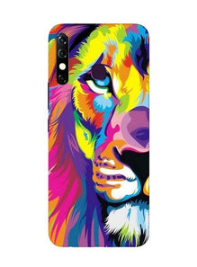 Colorful Lion Mobile Back Case for Infinix Hot 8  (Design - 110)
