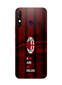 AC Milan Mobile Back Case for Infinix Hot 8  (Design - 155)