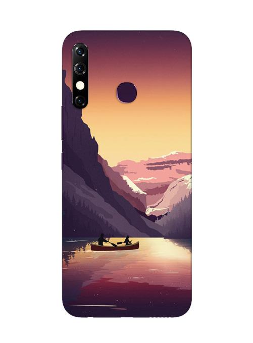 Mountains Boat Case for Infinix Hot 8 (Design - 181)