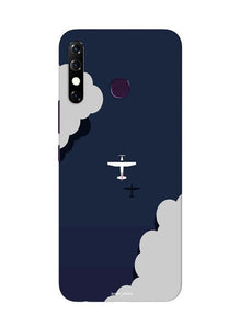 Clouds Plane Mobile Back Case for Infinix Hot 8 (Design - 196)