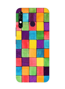 Colorful Square Mobile Back Case for Infinix Hot 8 (Design - 218)