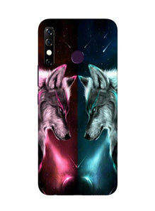 Wolf fight Mobile Back Case for Infinix Hot 8 (Design - 221)