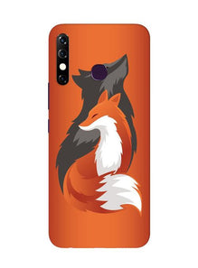 Wolf  Mobile Back Case for Infinix Hot 8 (Design - 224)