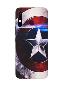 Captain America Shield Mobile Back Case for Infinix Hot 8 (Design - 250)