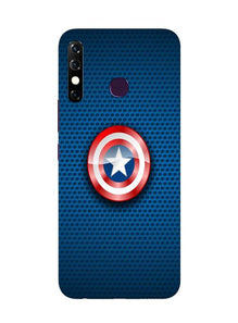 Captain America Shield Mobile Back Case for Infinix Hot 8 (Design - 253)