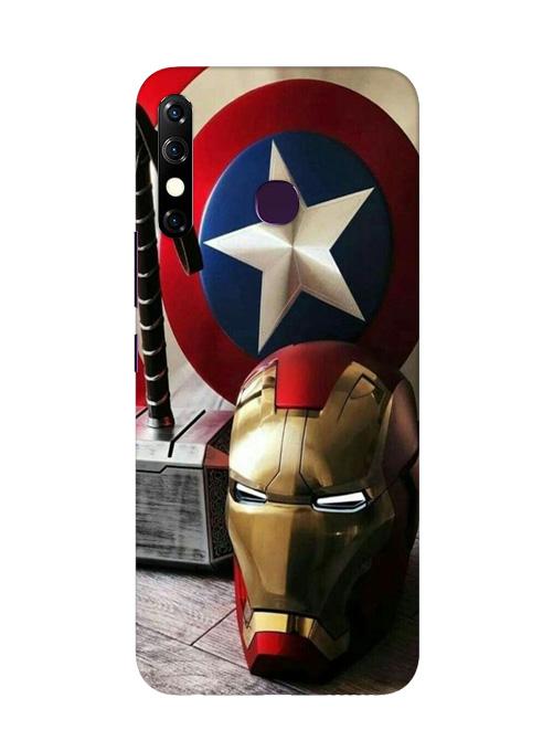 Ironman Captain America Case for Infinix Hot 8 (Design No. 254)
