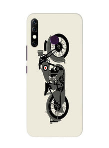 MotorCycle Mobile Back Case for Infinix Hot 8 (Design - 259)