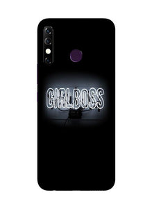 Girl Boss Black Mobile Back Case for Infinix Hot 8 (Design - 268)