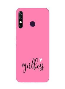 Girl Boss Pink Mobile Back Case for Infinix Hot 8 (Design - 269)