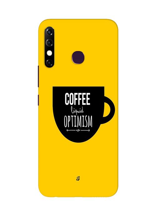 Coffee Optimism Mobile Back Case for Infinix Hot 8 (Design - 353)