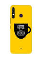 Coffee Optimism Mobile Back Case for Infinix Hot 8 (Design - 353)