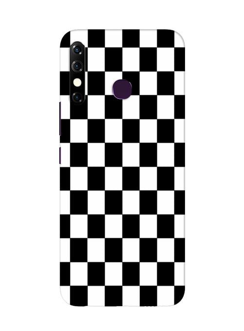 Black White Boxes Mobile Back Case for Infinix Hot 8 (Design - 372)