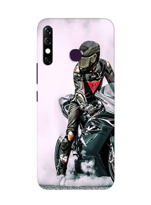 Biker Mobile Back Case for Infinix Hot 8 (Design - 383)