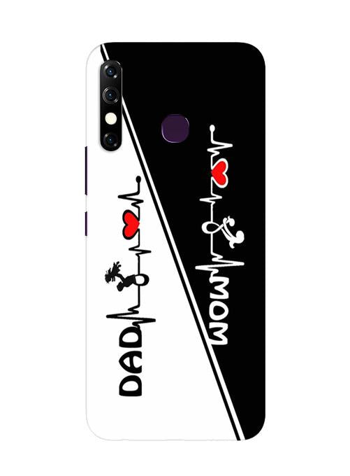 Love Mom Dad Mobile Back Case for Infinix Hot 8 (Design - 385)