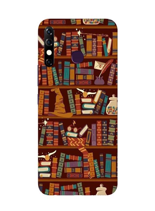 Book Shelf Mobile Back Case for Infinix Hot 8 (Design - 390)