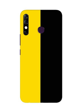 Black Yellow Pattern Mobile Back Case for Infinix Hot 8 (Design - 397)