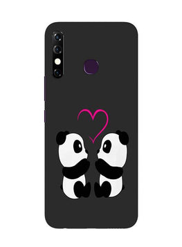 Panda Love Mobile Back Case for Infinix Hot 8 (Design - 398)
