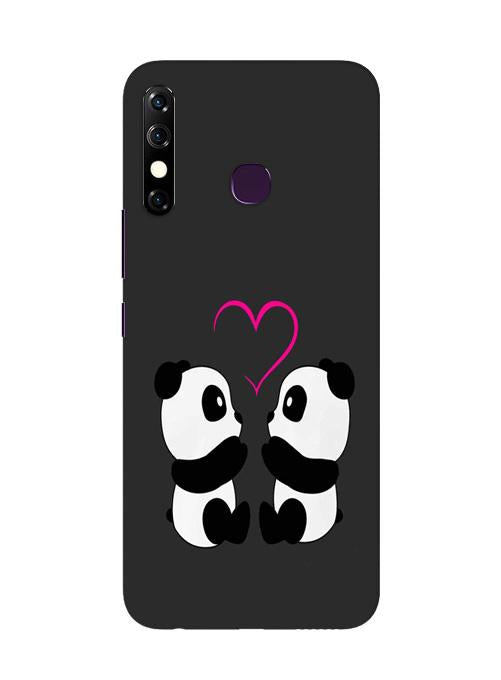 Panda Love Mobile Back Case for Infinix Hot 8 (Design - 398)