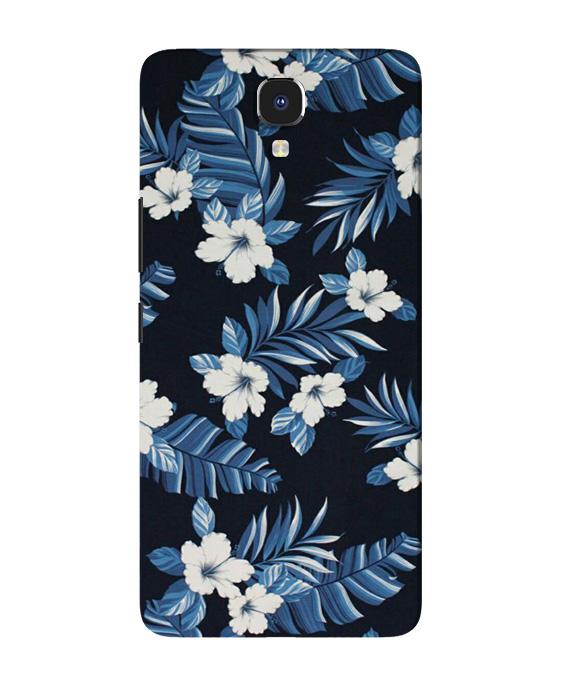 White flowers Blue Background2 Case for Infinix Note 4