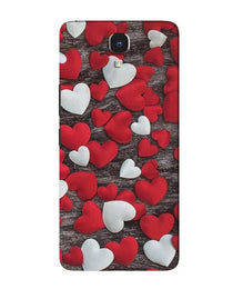 Red White Hearts Mobile Back Case for Infinix Note 4  (Design - 105)
