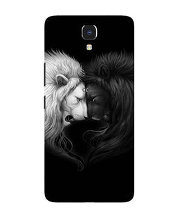 Dark White Lion Case for Infinix Note 4(Design - 140)