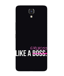 Like a Girl Boss Mobile Back Case for Infinix Note 4 (Design - 265)