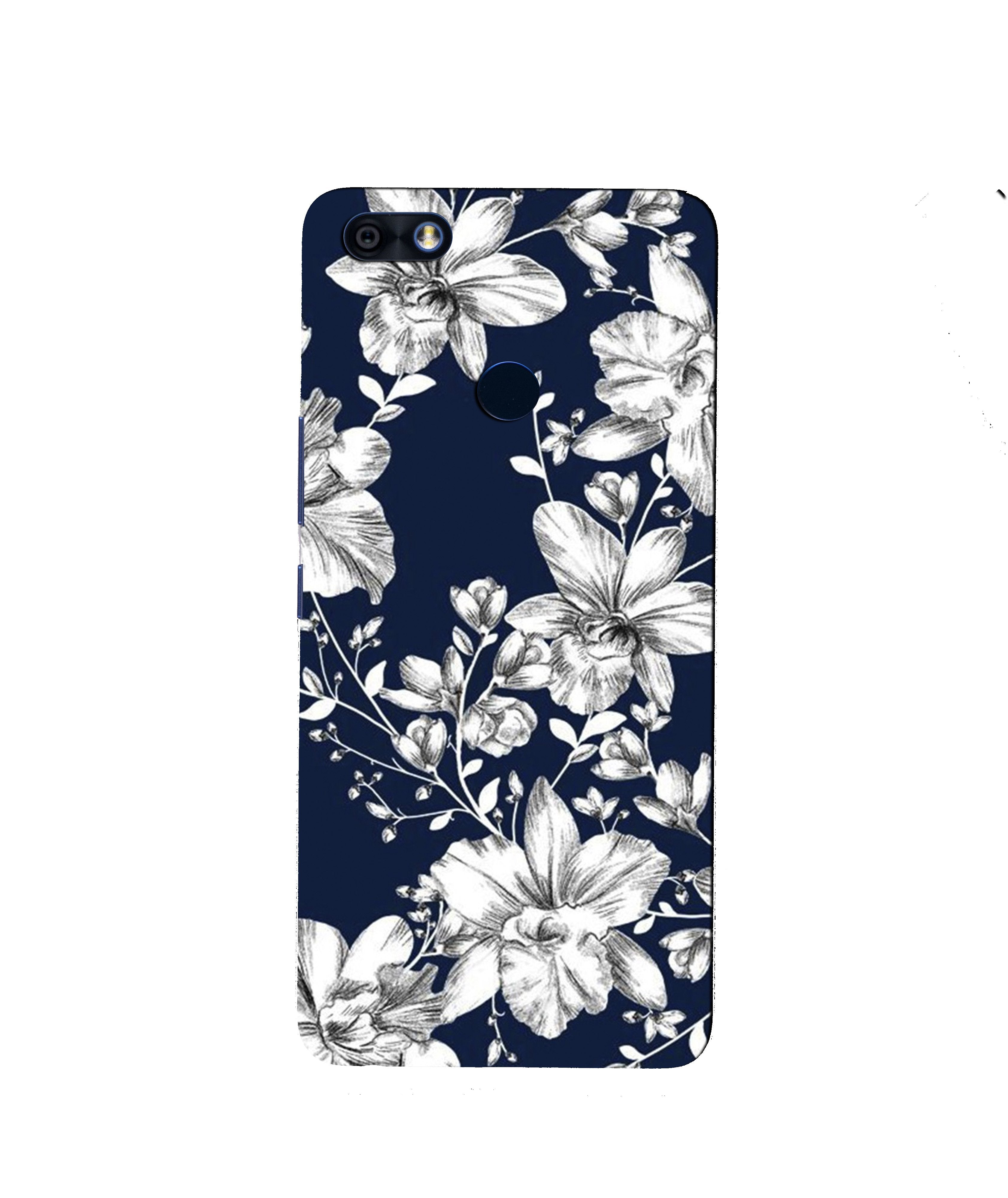 White flowers Blue Background Case for Infinix Note 5 / Note 5 Pro