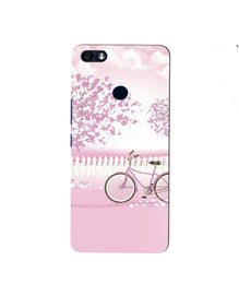 Pink Flowers Cycle Mobile Back Case for Infinix Note 5 / Note 5 Pro  (Design - 102)