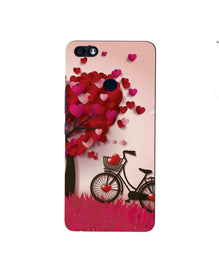 Red Heart Cycle Mobile Back Case for Infinix Note 5 / Note 5 Pro (Design - 222)