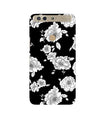 White flowers Black Background Case for Infinix Zero 5