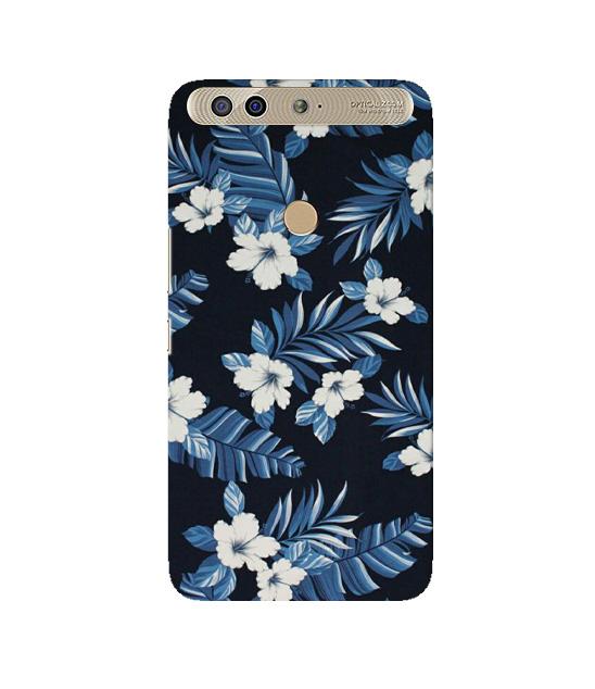 White flowers Blue Background2 Case for Infinix Zero 5