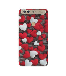 Red White Hearts Mobile Back Case for Infinix Zero 5  (Design - 105)
