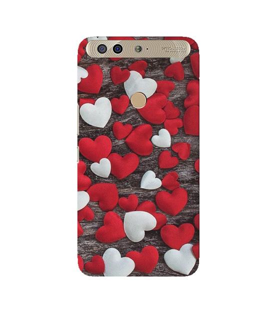 Red White Hearts Case for Infinix Zero 5  (Design - 105)