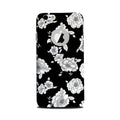 White flowers Black Background Case for Iphone6