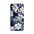 White flowers Blue Background Case for Iphone6