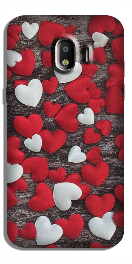 Red White Hearts Case for Galaxy J2 (2018)(Design - 105)