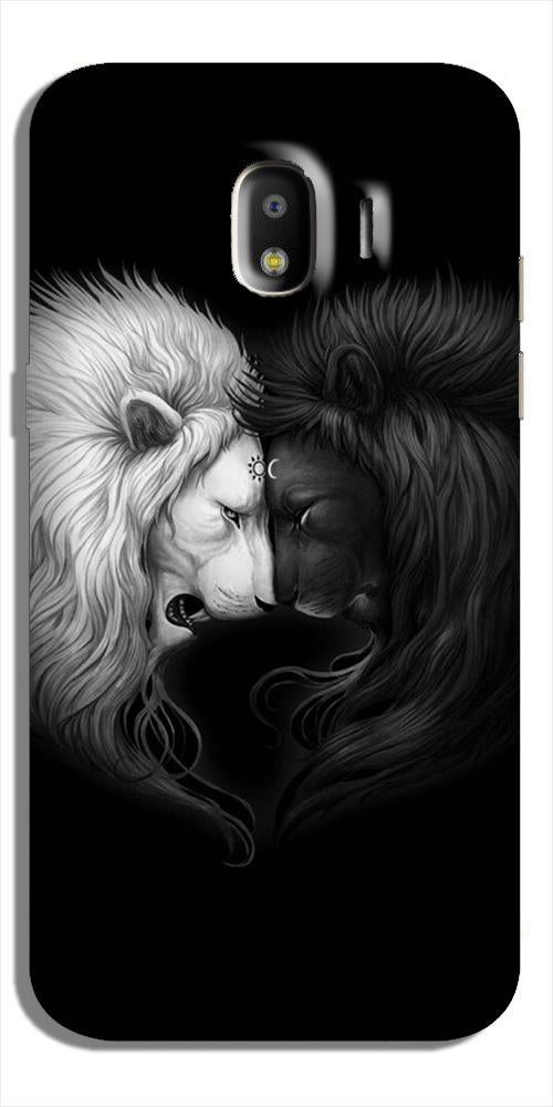 Dark White Lion Case for Galaxy J4(Design - 140)